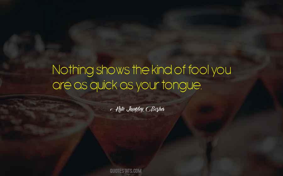 Talking To A Fool Quotes #1331259