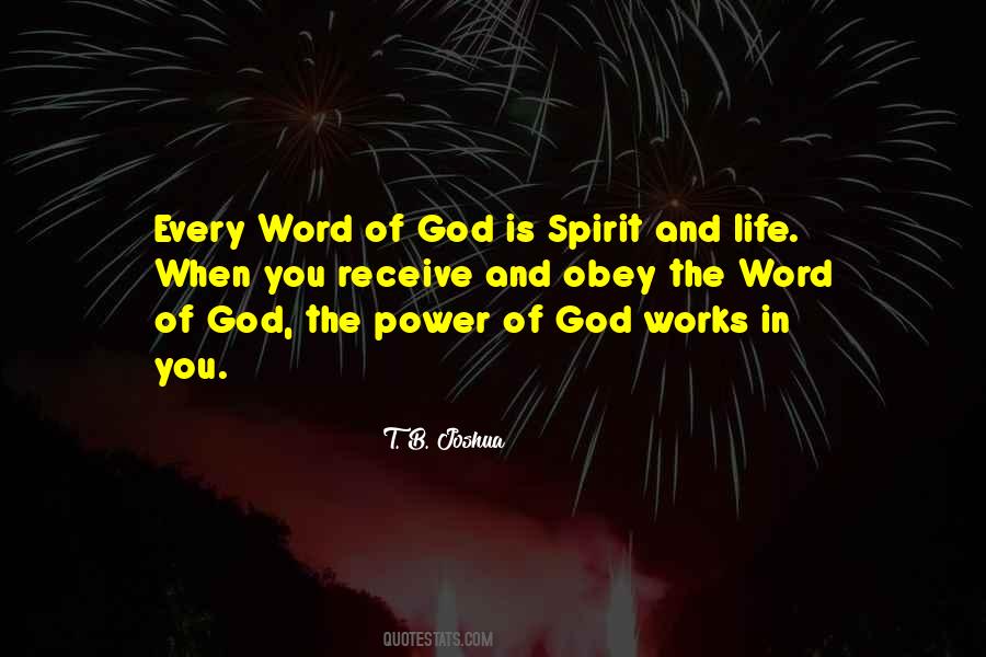 Power Of The Word Of God Quotes #605256