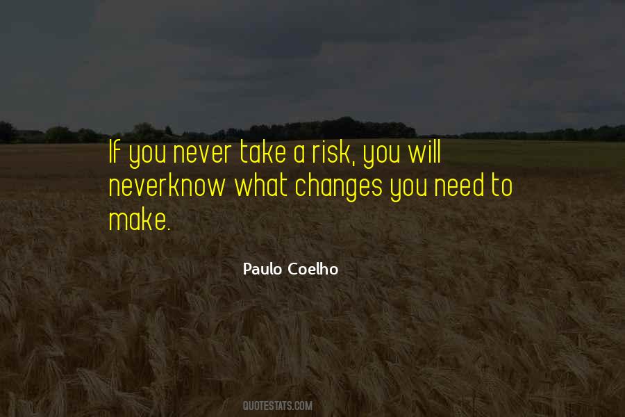 If You Never Take A Risk Quotes #1139237