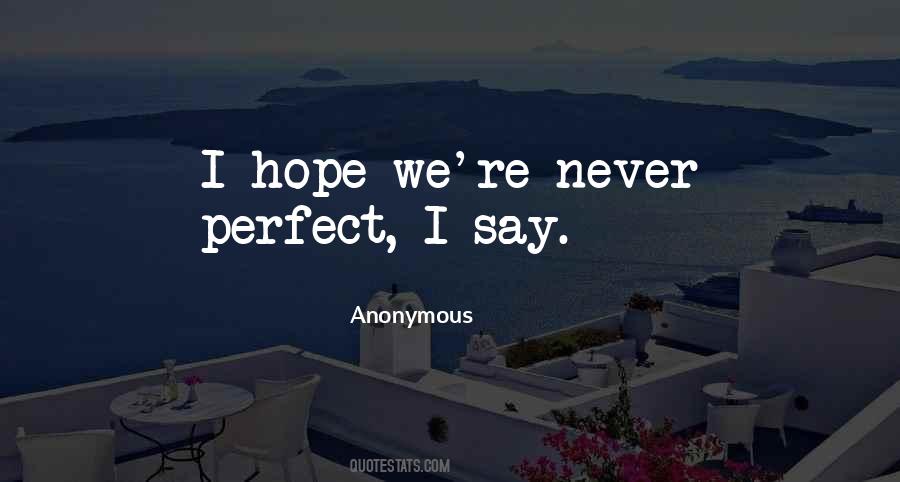 Never Perfect Quotes #905324