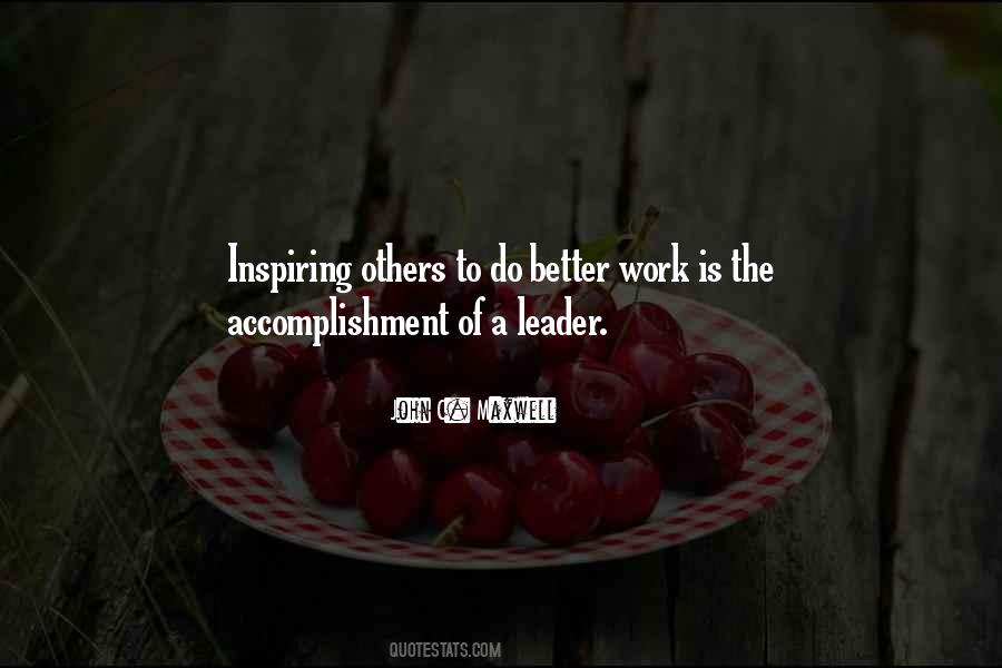 Leader Work Quotes #918844