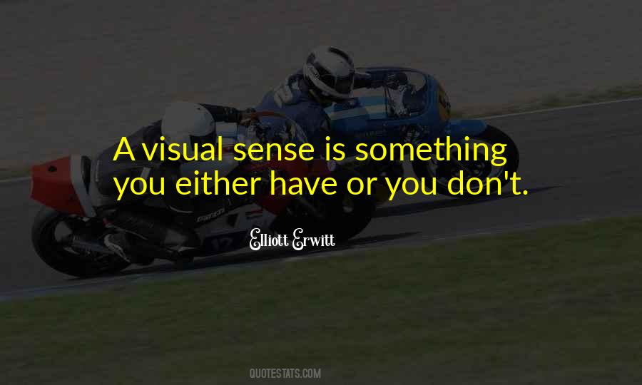 Quotes About Visual Sense #1009283