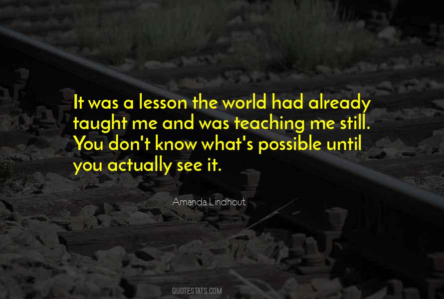 A Lesson Quotes #1310540