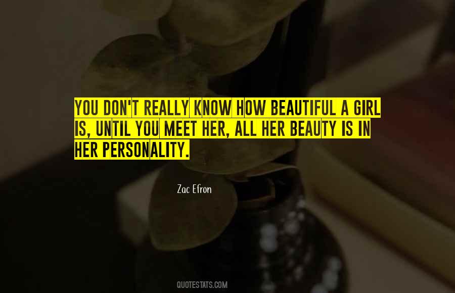 Beautiful Girl Personality Quotes #1164900