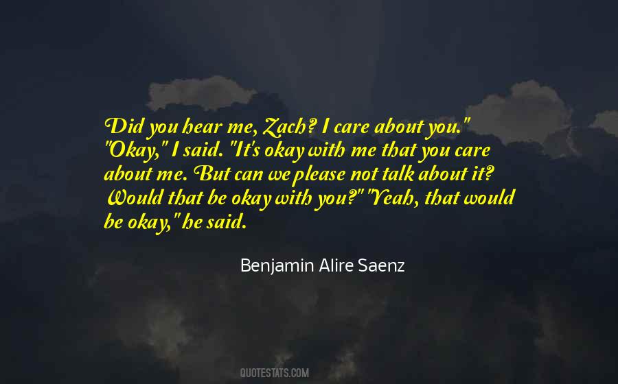 You Care About Me Quotes #730739
