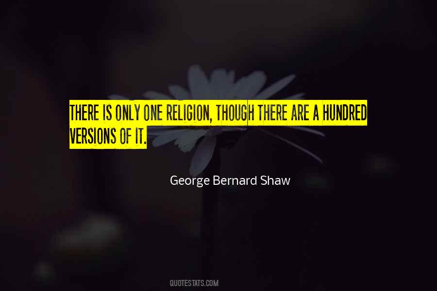 One Religion Quotes #1600603