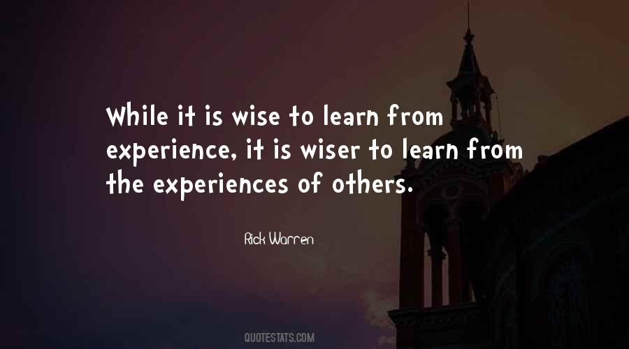 Learn From The Experience Of Others Quotes #288379