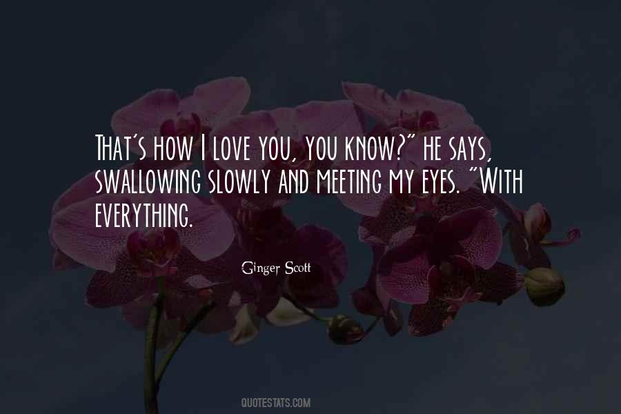 Eyes Meeting Quotes #555858