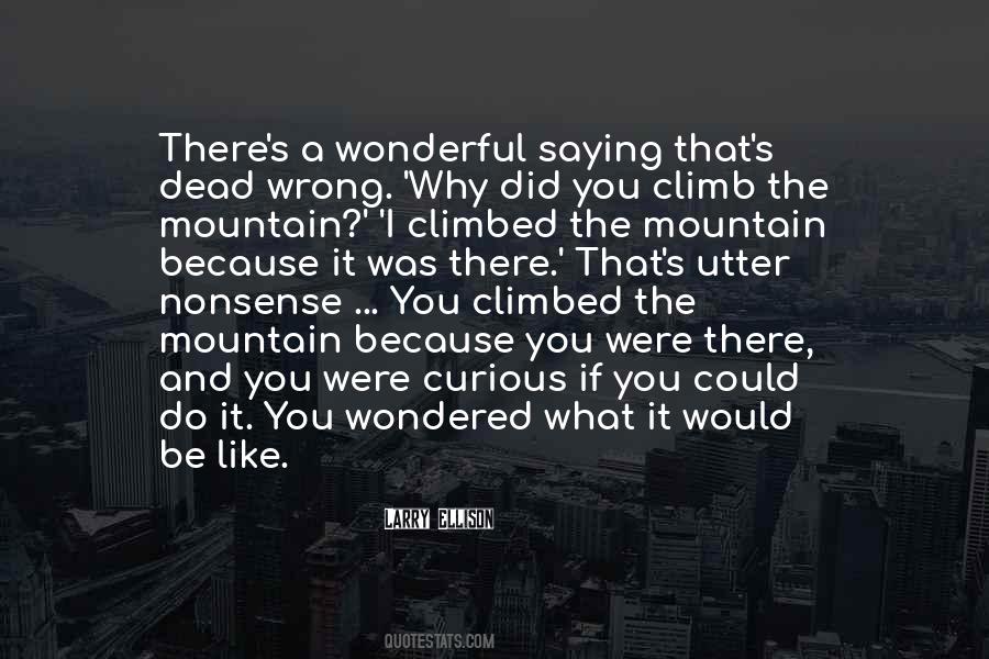 Climb A Mountain Quotes #1477812