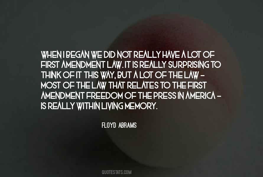 Quotes About The First Amendment #100435