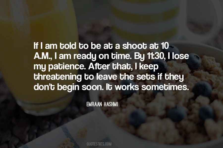 Lose Patience Quotes #1001283