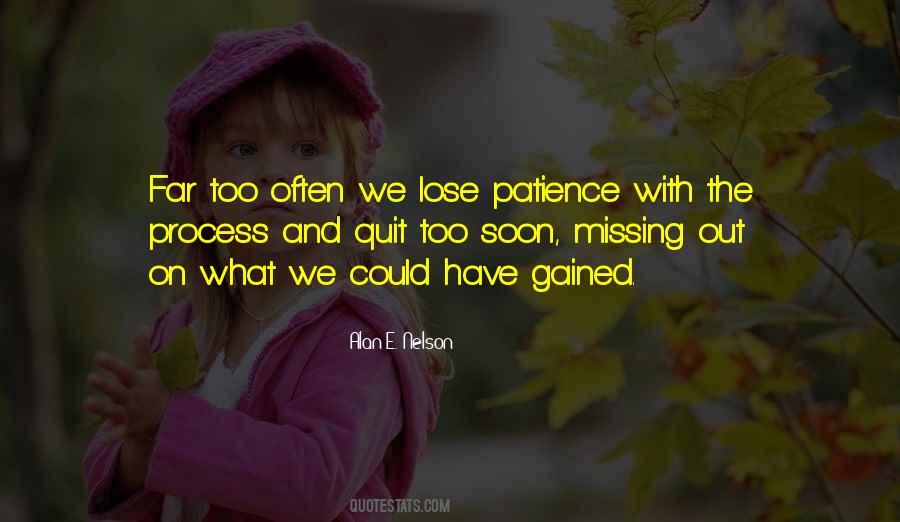 Lose Patience Quotes #249084