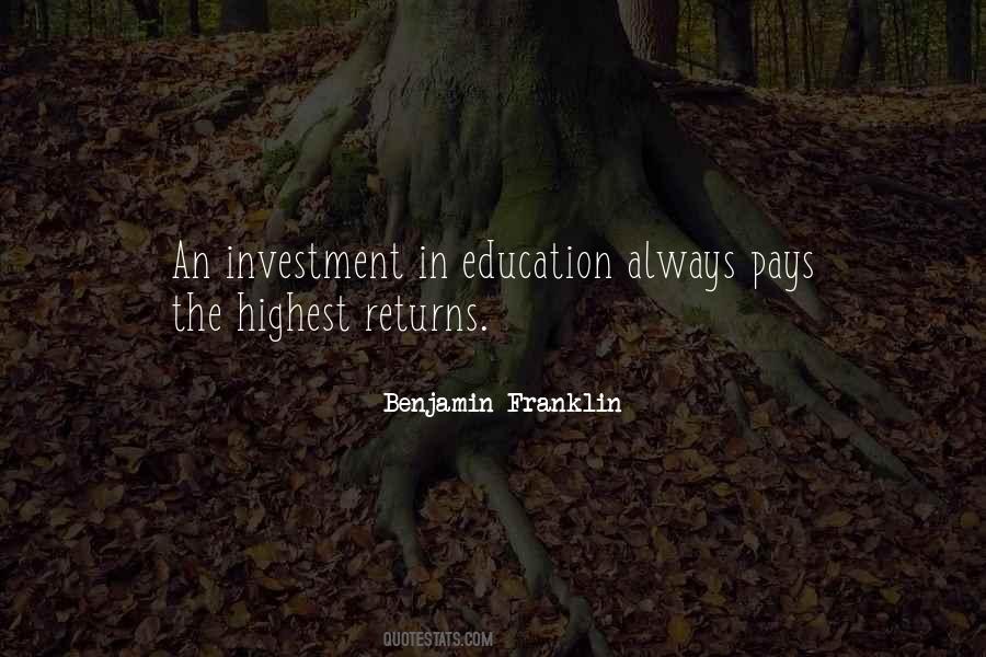 An Investment In Education Quotes #1020717