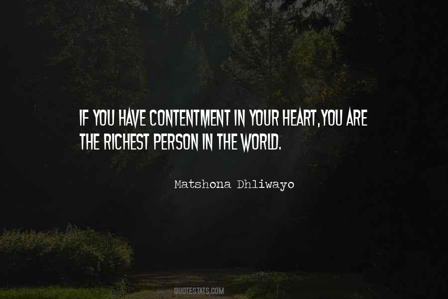 Heart Contentment Quotes #495415