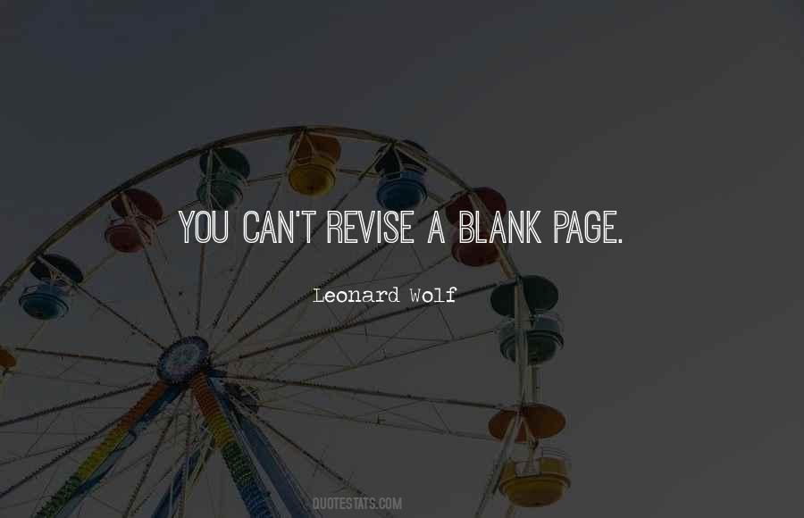 Quotes About A Blank Page #1793081