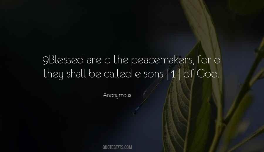 Quotes About God Sons #1035933