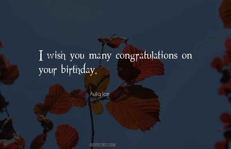 Birthday Congratulations Quotes #1664323