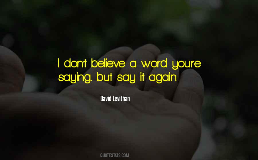 Believe Again Quotes #242468