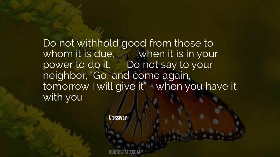 I Will Do It Tomorrow Quotes #1860000