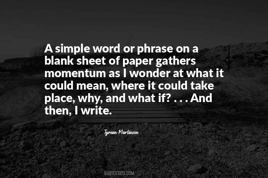 Simple Place Quotes #264173