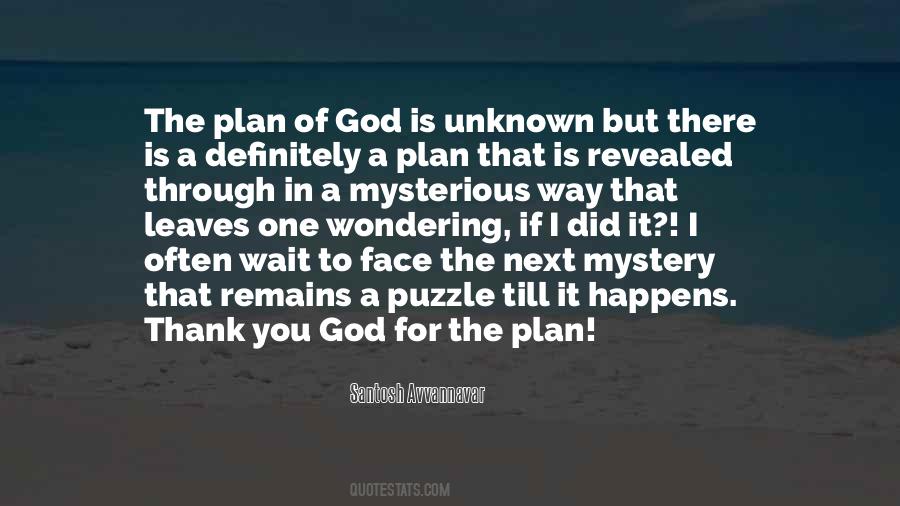 Mystery God Quotes #217951