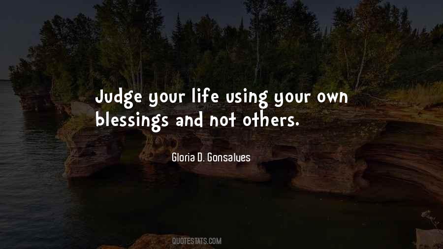 Judge Life Quotes #506653