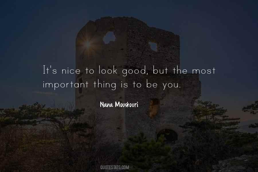 Nice To Be Important Quotes #692585