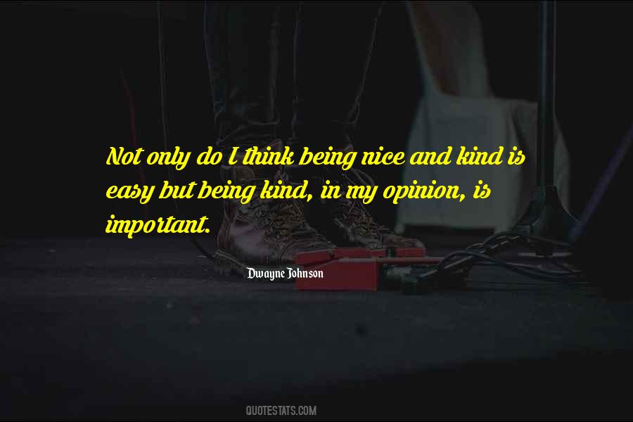 Nice To Be Important Quotes #795258