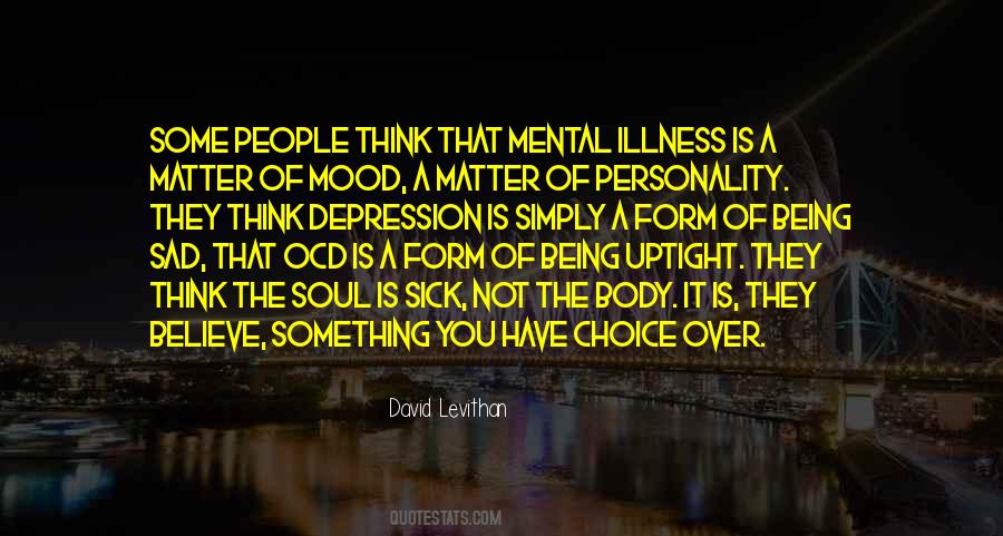 Mental Illness Sad Quotes #809501