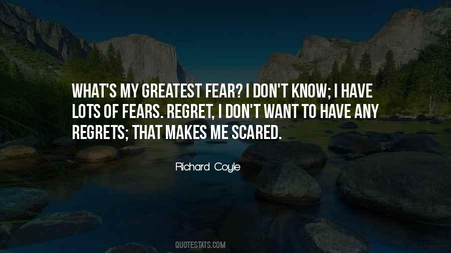 Fear Regret Quotes #166363