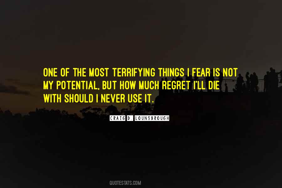 Fear Regret Quotes #5950