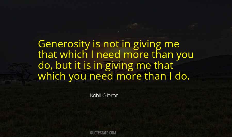 Generosity Giving Quotes #15098