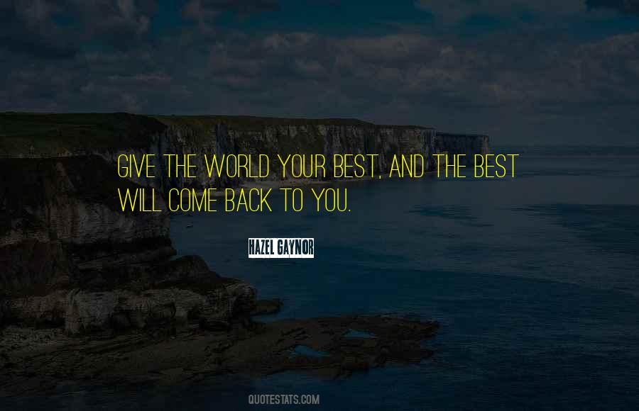 Give Your Back Quotes #360544