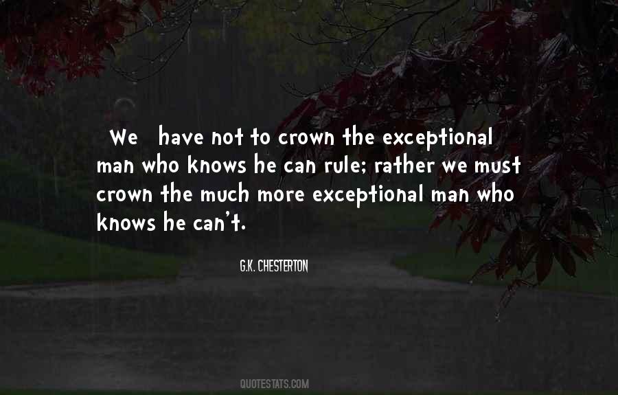 Exceptional Man Quotes #423540