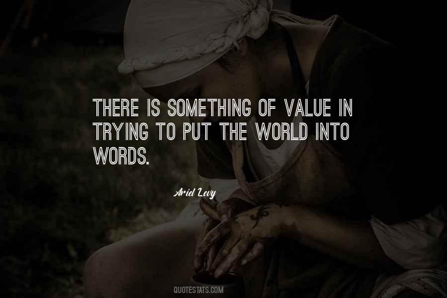 Value Words Quotes #748649