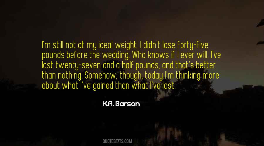 Gained Weight Quotes #671920