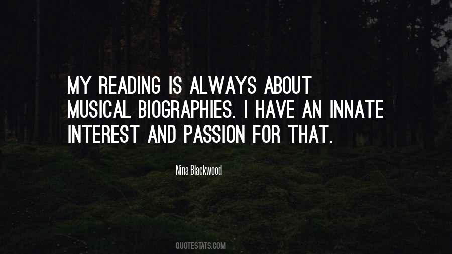 Interest And Passion Quotes #1079583
