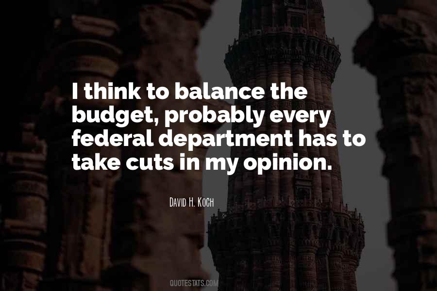 Quotes About The Federal Budget #881101