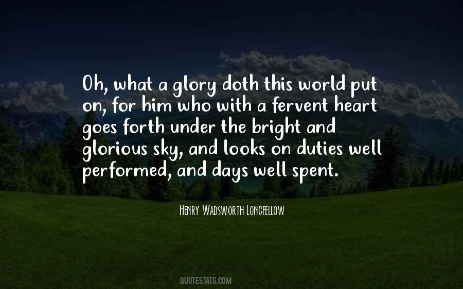 Quotes About Glorious Days #562094