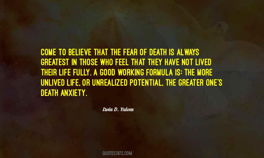 Quotes About The Fear Of Death #977220