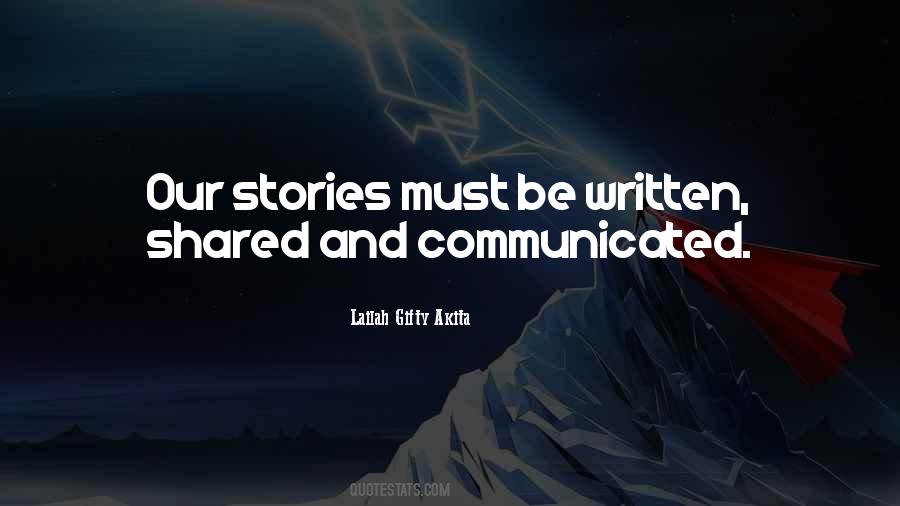 Our Stories Quotes #878684