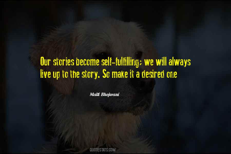 Our Stories Quotes #998613