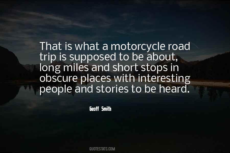 Motorcycle Trip Quotes #19048