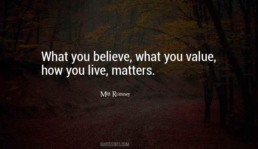 Value Matters Quotes #714969