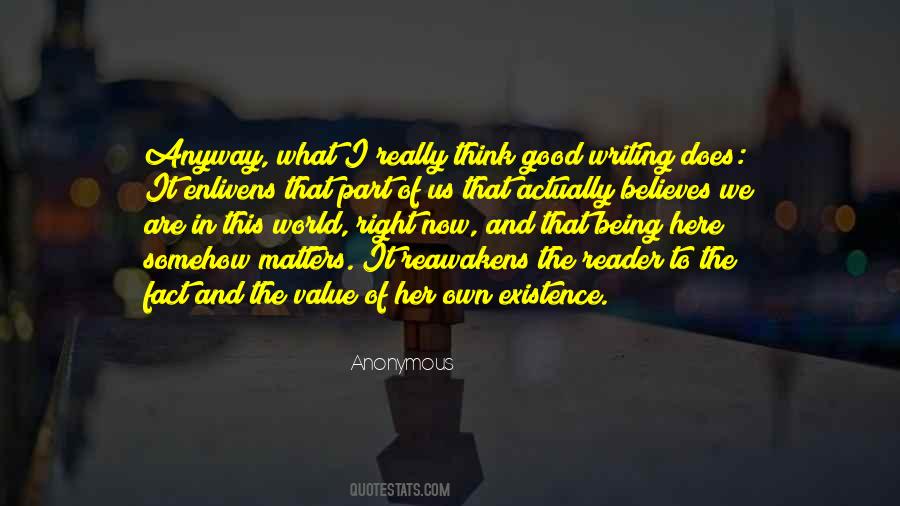 Value Matters Quotes #854482