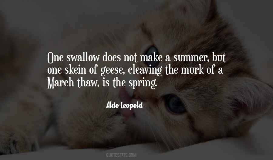 One Swallow Does Not A Summer Make Quotes #1412682