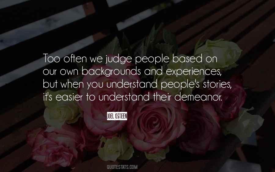 Judge People Quotes #1385737