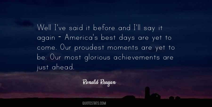 Ronald Reagan America Quotes #925427