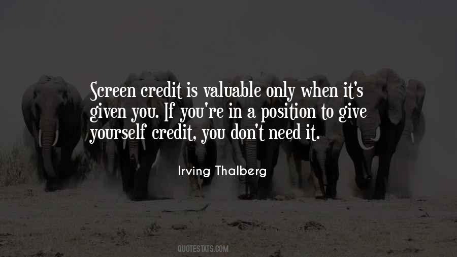 Quotes About Giving Yourself Credit #43285