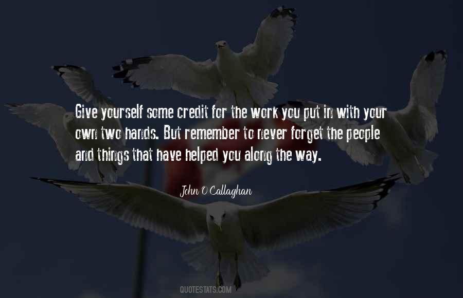 Quotes About Giving Yourself Credit #705187